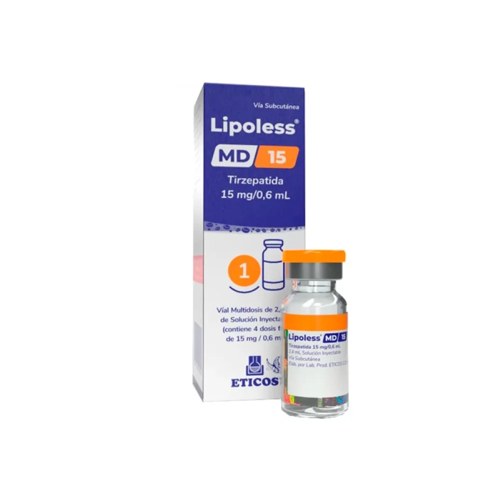 Tirzepatida Lipoless 15MG 2.4mL - 4 doses 1 Ampola