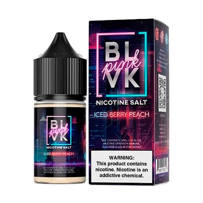 BLVK Salt Pink 30ml 50mg Iced Berry Peach 