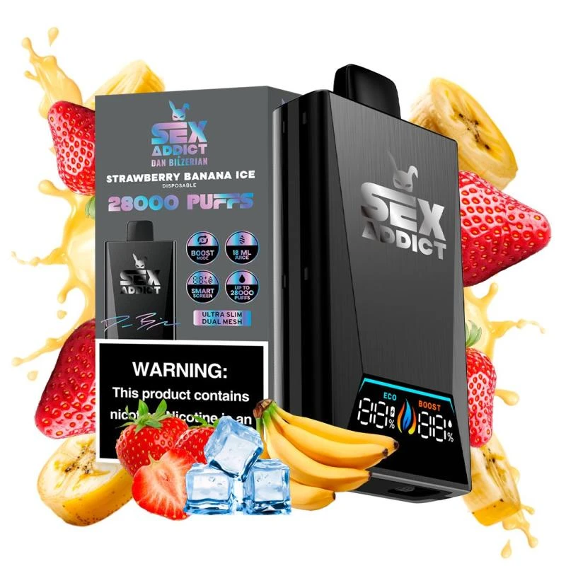 Sex Addict Black S280 Strawberry Banana Ice 28.000 Puffs