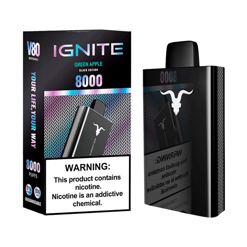 Ignite V80 Black Green Apple 8.000 Puffs