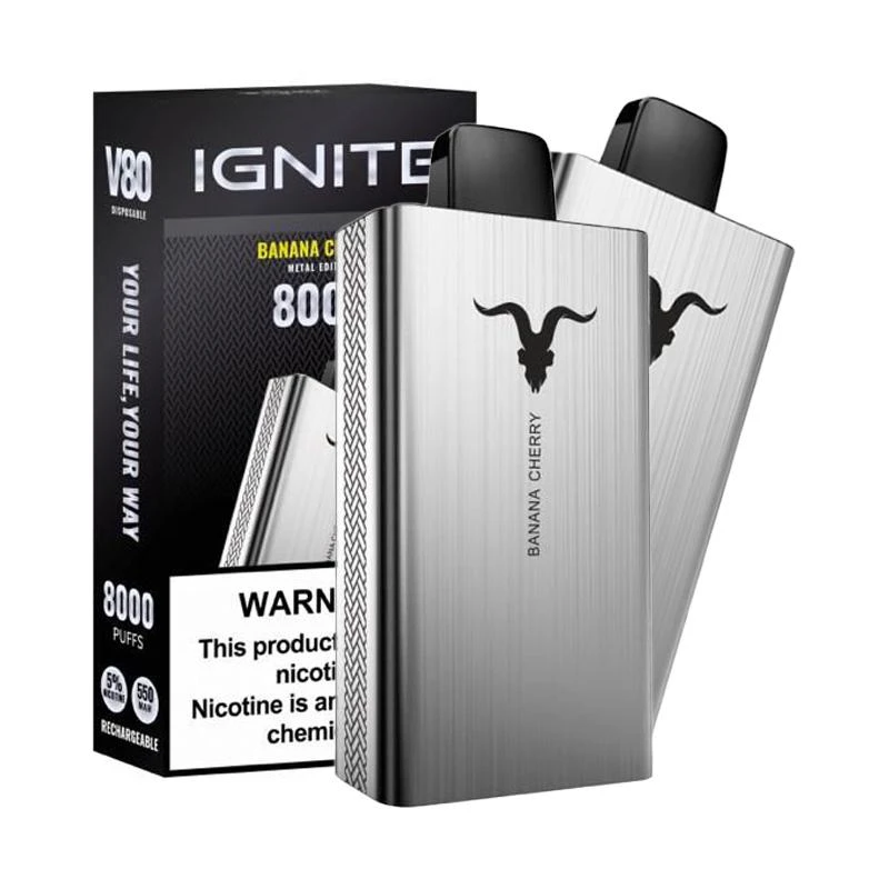 Ignite V80 Brushed Metal Blueberry Ice 8.000 Puffs
