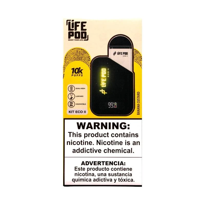 Life Pod Eco II Kit 10K Banana Custard 10.000 Puffs