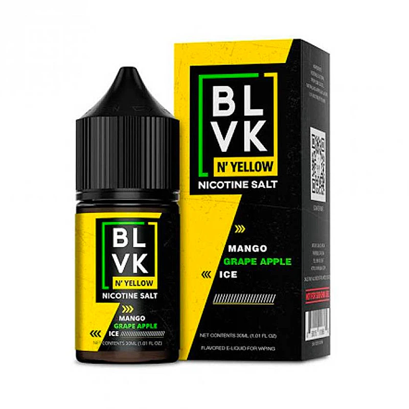 BLVK Salt Yellow 30ml 50mg Mango Grape Apple Ice